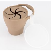 Maccie Collapsible Snack Cup+Lid -Taupe